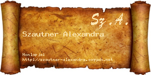 Szautner Alexandra névjegykártya
